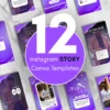 Instagram Story Canva Templates – 12 Editable Story Designs
