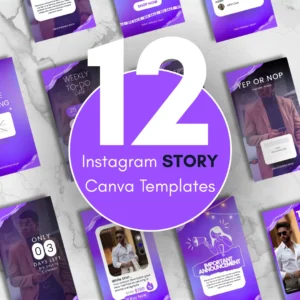 Instagram Story Canva Templates – 12 Editable Story Designs